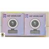 2 PACK WEBCAM WITH RING LIGHT - 1080P - NEW