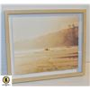 Image 1 : CALIFORNIA SURFER FRAMED ART 12" X 14"