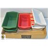 Image 1 : SET OF 5 STONEWARE LOAF PANS VARIOUS COLOURS