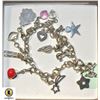 Image 1 : VINTAGE CHARM BRACELET WITH 13 VARIOUS CHARMS