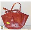 3 NEW BURGUNDY BEAUTY BOUTIQUE FASHION TOTES