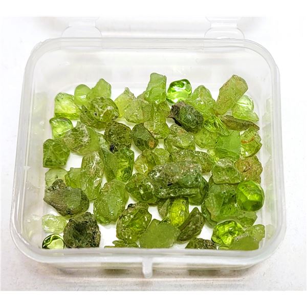 35)  LOT OF 63 CT OF NATURAL ROUGH PERIDOT