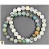 Image 1 : #81-NATURAL NEPHRITE JADE INDIAN AGATE BRACELET