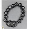 Image 1 : #125-BLACK OBSIDIAN 12MM /8" BRACELET