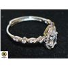 Image 1 : NEW STERLING SILVER MOISSANITE ADJUSTABLE RING