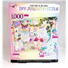 Image 1 : 16)  DIY JUMBO COLOR AND BLING 1000 PCE PUZZLE AND