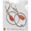 Image 1 : SOLID STERLING SILVER BALTIC AMBER EARRINGS