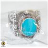 Image 1 : SOLID STERLING SILVER TURQUOISE GEMSTONE RING