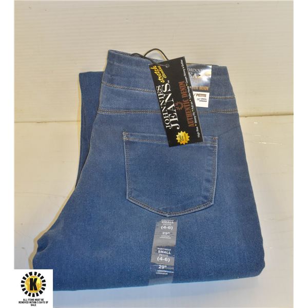 NEW PULL ON JOHNNIE JEANS SMALL (4-6)