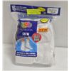 WHT CREW SOCKS,SIZE 6-12,6-PACK FRUIT OF THE LOOM