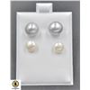 Image 1 : #482-NATURAL AKOYA PEARL STUD EARRINGS 2 PAIRS