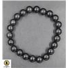 Image 1 : #139- NATURAL OBSIDIAN 8MM/7.5" BRACELET