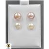 Image 1 : #478-NATURAL AKOYA PEARL STUD EARRINGS 2 PAIRS