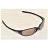 1 PAIR OF BLACK WITH BROWN LENS REPLICA SUNGLASSES