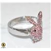 Image 1 : 9-1/4 SZ SILVER PLAYBOY BUNNY RING