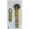 2 LADIES GOLD TONE WATCHES MAY REQUIRE BATTERY