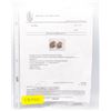 Image 2 : 18K YELLOW GOLD + .925 SILVER DIAMOND EARRINGS