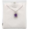 Image 1 : NEW .925 STERLING SILVER AMETHYST PENDANT ON 18"