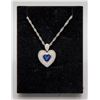 Image 1 : NEW .925 PAGM STERLING SILVER FLOATING SAPPHIRE