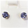 S133-115 10K TANZANITE AND PEARL 2IN1 EARRINGS