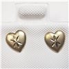 Image 1 : S133-112 14K HEART SCREWBACK EARRINGS