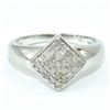 Image 1 : S133-141 SILVER DIAMOND(0.35CT) RING SIZE 7