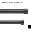Image 1 : NEW BLACK UMBRA 1" CURTAIN ROD 36" - 66"