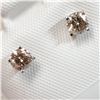 Image 2 : 14K WHITE GOLD DIAMOND(0.42CT,SI2-I2,J-K) EARRINGS