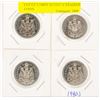 Image 1 : LOT OF 4 1980'S 50 CENT CANADIAN COINS