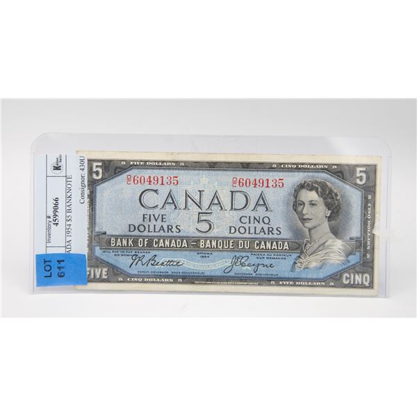 CANADA 1954 $5 BANKNOTE