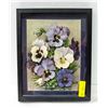 Image 1 : SHAWDOWBOX FLOWER PICTURE 12" X 15"