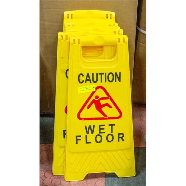 LOT OF 7 WET FLOOR SIGNS