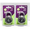 2 NEW SEALED HEAVY DUTY COMBINATION PADLOCKS WITH