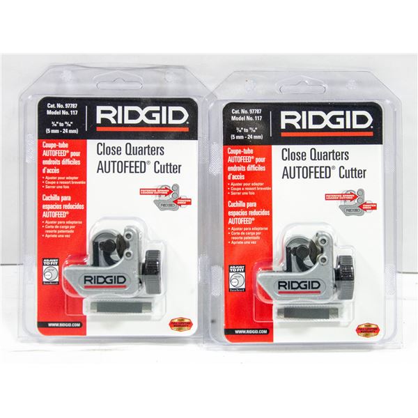 2 NEW RIDGID CLOSE QUARTERS AUTOFEED CUTTER