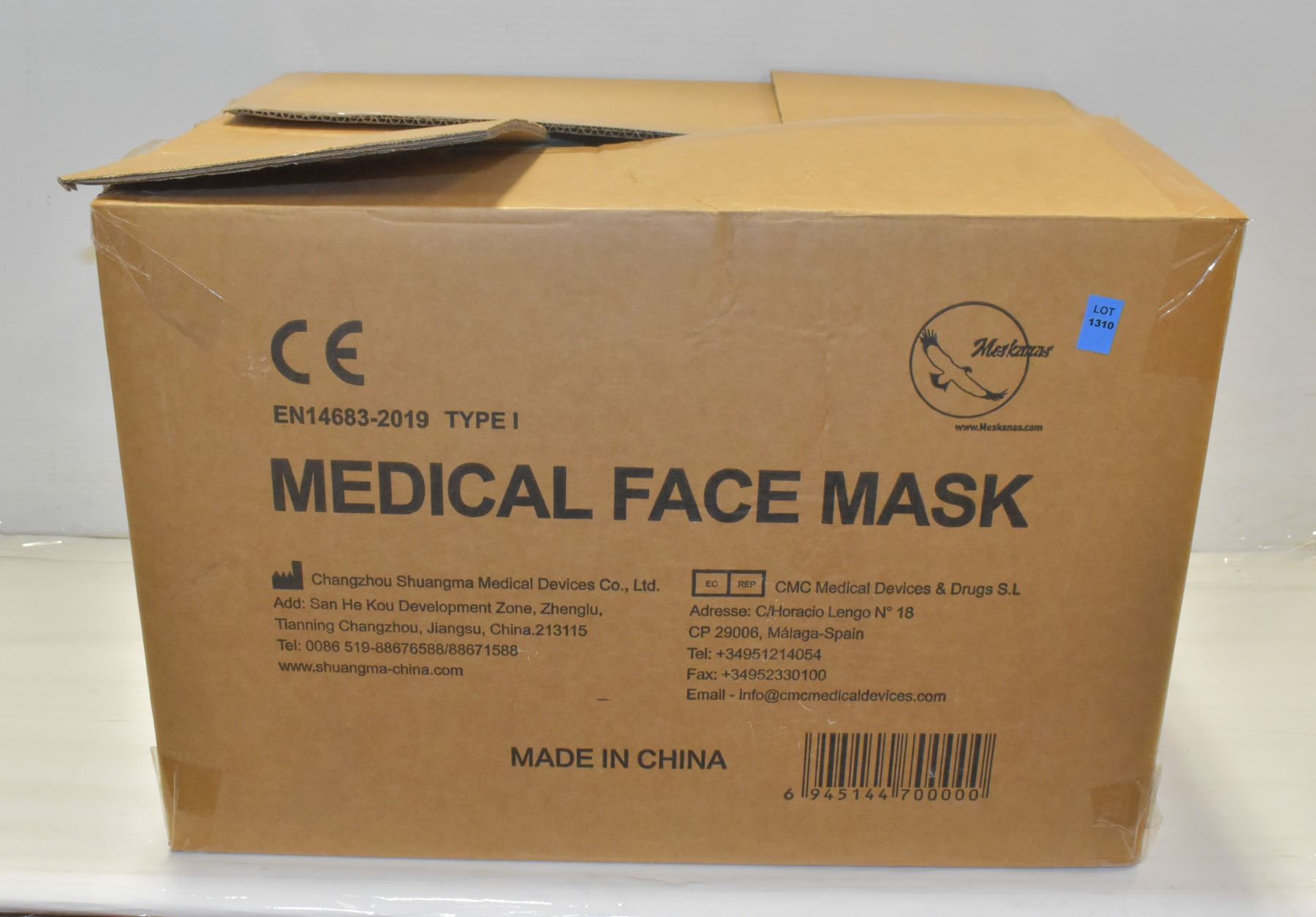 Face Device Protection Box CASE WITH 40 BOXES 2000PCS MEDICAL FACE MASKS