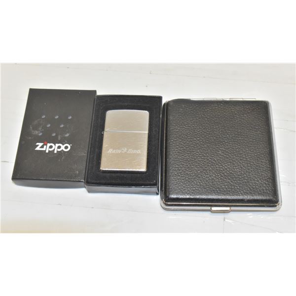 ZIPPO IN CASE WITH CIGARETTE CASE