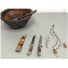 Image 2 : TMC - S1 - secret basement ritual items - includes rusted knife / 2 ancient bowls / ash for bowl / r