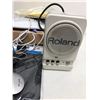 Image 2 : Group of electronic accessories - includes Roland MA12 powered monitor speakers / Microsoft keyboard