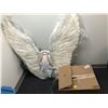 Image 1 : White angel wing costume w/ box of white feathers