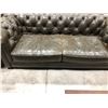 Image 2 : Vintage brown leather sofa (approx 7ft x 30" height)