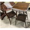 Image 2 : Group of 2 side tables - includes round side table (approx 20" x 30 1/2" height) & side table (appro