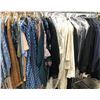 Image 1 : Rack lot of assorted outfits - includes sweaters / pants / shirts / necklace / hat / robes blouses /