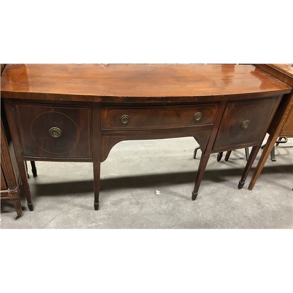 Large Antique mahogany console hall table (approx 72 1/2" x 24" 36" height)
