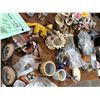 Image 2 : Group of assorted set dec items - includes decorative crown / snow globes / tea pots / music trophy 