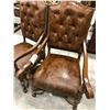 Image 2 : Group of 2 vintage leather armchairs