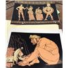 Image 8 : Group of statues - includes man intimately fighting minotaur / phrenology / addison bust planter pot