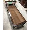 Image 2 : Antique oak day bed (approx 48" x 21" x 25 1/2" height)