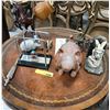 Image 2 : Group of 8 - includes ceramic dog figure / horse figure / brass lamp etc
