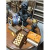 Image 2 : Group of assorted set dec - includes Eiffel tower statue / sculptures / boxes / framed portraits / g