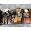 Image 2 : Group of vintage set dec - includes decorative boxes / purses / belts / bangals / jewelry music box 